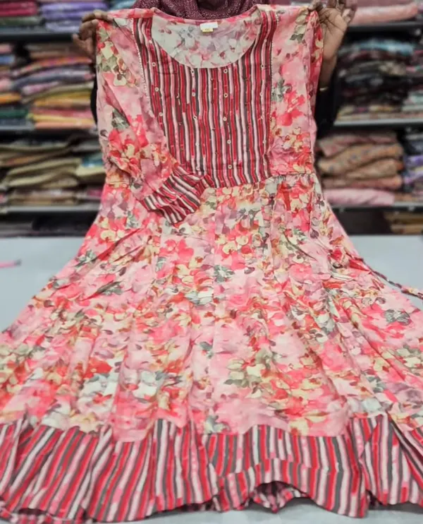 Rayon Anarkali Kurti | AK1392